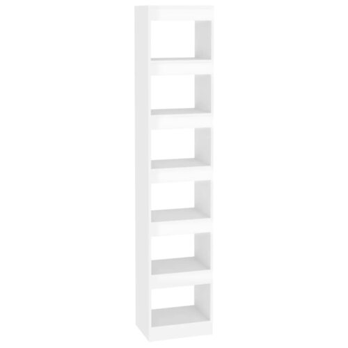 Book Cabinet/Room Divider High Gloss White 40x30x198cm - Image 2