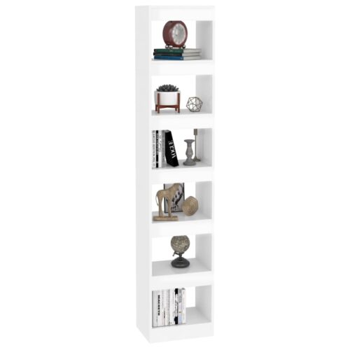 Book Cabinet/Room Divider High Gloss White 40x30x198cm - Image 4