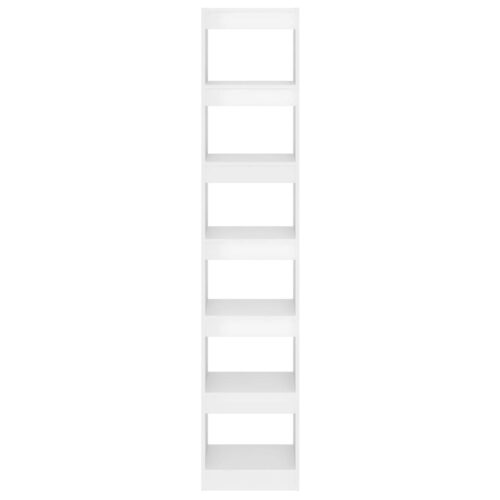 Book Cabinet/Room Divider High Gloss White 40x30x198cm - Image 5