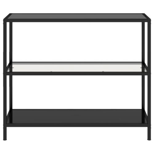 Shelf Transparent Black 100x36x90cm Tempered Glass - Image 3