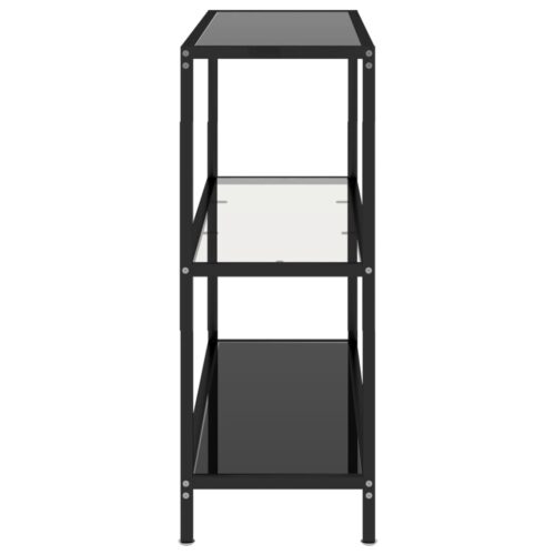 Shelf Transparent Black 100x36x90cm Tempered Glass - Image 4