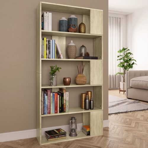 Book Cabinet/Room Divider Sonoma Oak 80x24x159cm Engineered Wood