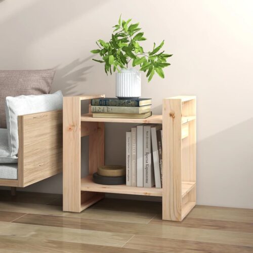 Book Cabinet/Room Divider 60x35x57cm Solid Wood Pine - Image 6