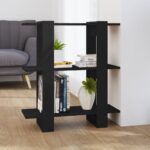 Book Cabinet/Room Divider Black 80x30x87cm