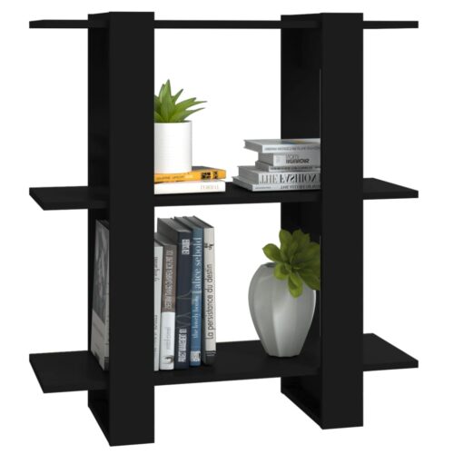 Book Cabinet/Room Divider Black 80x30x87cm - Image 4