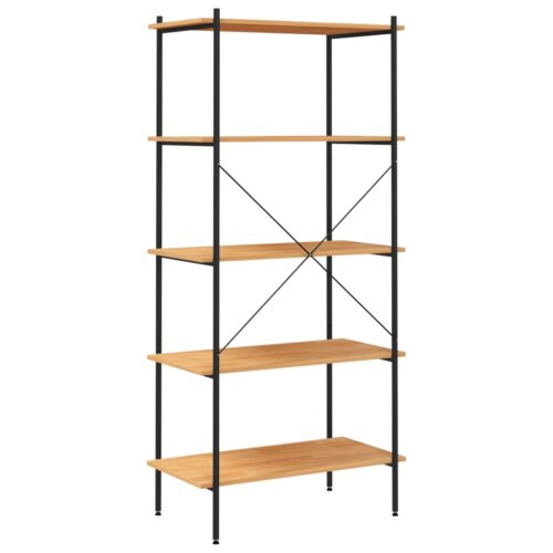 5-Tier Shelving Unit Black Oak 80x40x163cm - Image 5