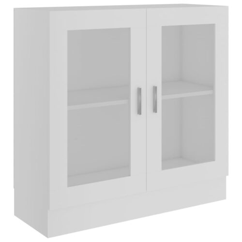 Vitrine Cabinet White 82.5x30.5x80cm Engineered Wood - Image 2