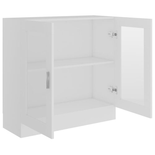 Vitrine Cabinet White 82.5x30.5x80cm Engineered Wood - Image 5