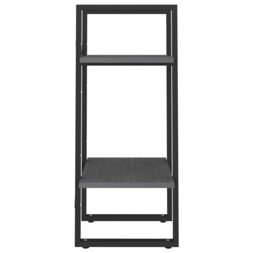 2-Tier Book Cabinet Grey 40x30x70cm Solid Pine Wood - Image 6