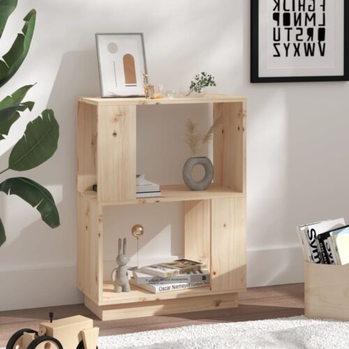 Book Cabinet/Room Divider 51x25x70cm Solid Wood Pine - Image 3