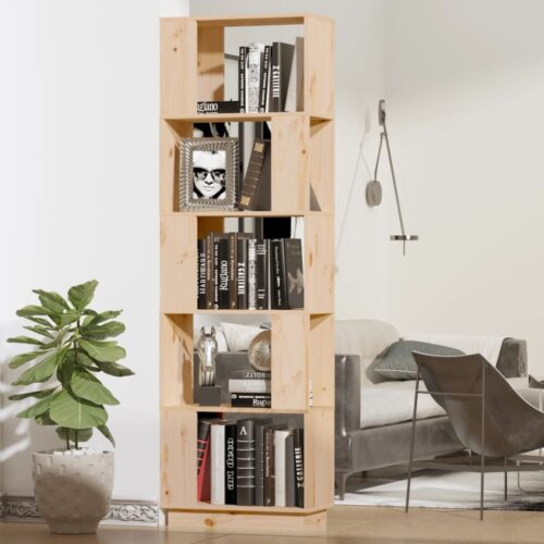 Book Cabinet/Room Divider 51x25x163.5cm Solid Wood Pine