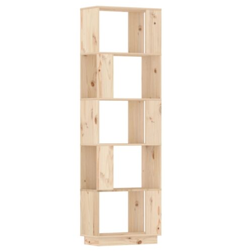 Book Cabinet/Room Divider 51x25x163.5cm Solid Wood Pine - Image 2