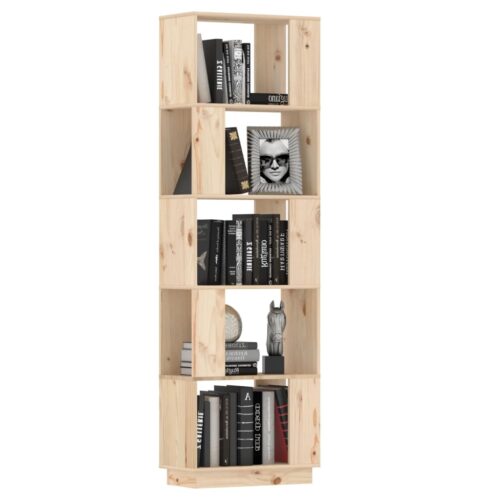 Book Cabinet/Room Divider 51x25x163.5cm Solid Wood Pine - Image 4