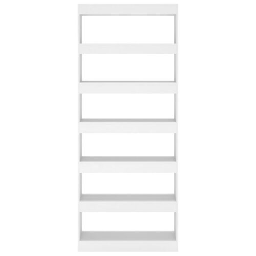 Book Cabinet/Room Divider White 80x30x198cm Engineered Wood - Image 3