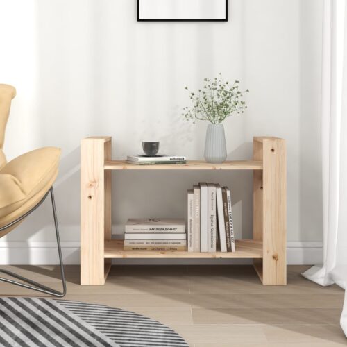 Book Cabinet/Room Divider 80x35x56.5cm Solid Wood Pine - Image 3