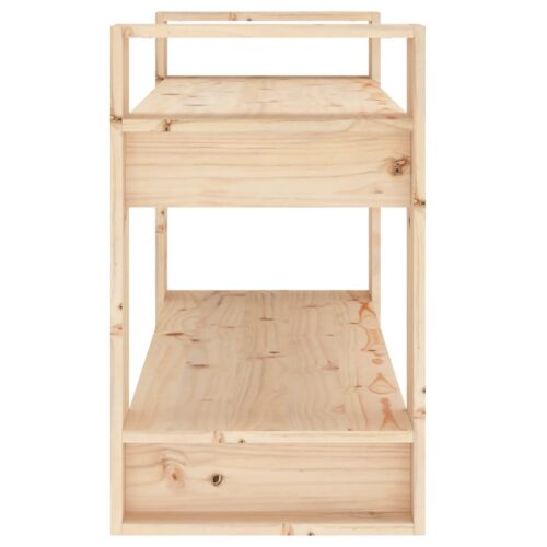 Book Cabinet/Room Divider 80x35x56.5cm Solid Wood Pine - Image 6
