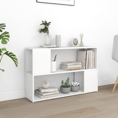 Book Cabinet White 100x24x63cm Engineered Wood