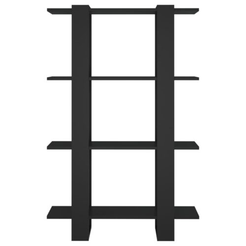 Book Cabinet/Room Divider Black 80x30x123.5cm - Image 5
