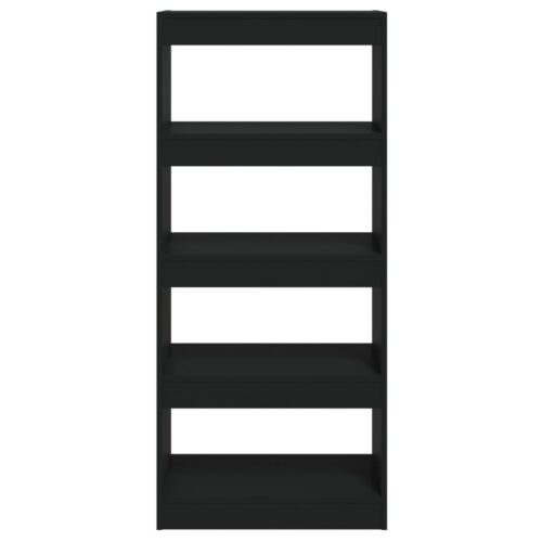 Book Cabinet/Room Divider Black 60x30x135cm Engineered Wood - Image 5