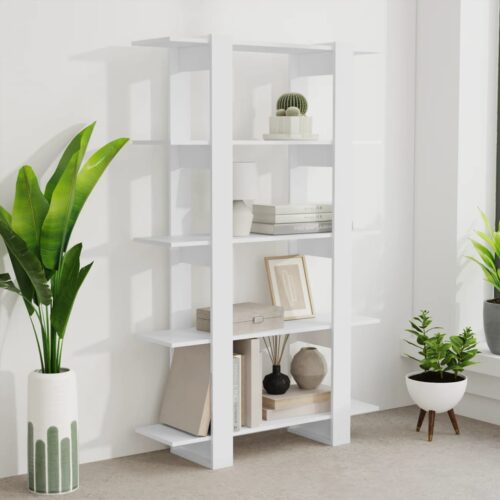 Book Cabinet/Room Divider White 100x30x160cm - Image 6