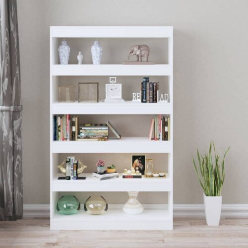 Book Cabinet/Room Divider White 100x30x166cm - Image 3