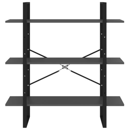 Book Cabinet Grey 100x30x105cm Engineered Wood - Image 5