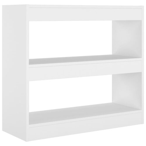 Book Cabinet/Room Divider White 80x30x72cm - Image 2