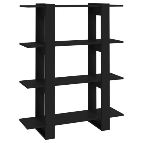 Book Cabinet/Room Divider Black 100x30x123.5cm - Image 2