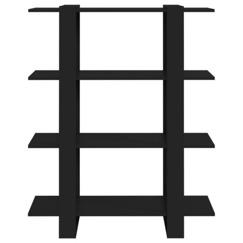 Book Cabinet/Room Divider Black 100x30x123.5cm - Image 3