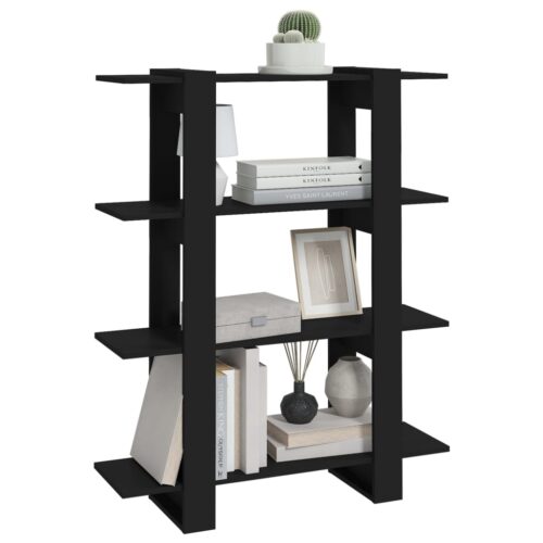 Book Cabinet/Room Divider Black 100x30x123.5cm - Image 5