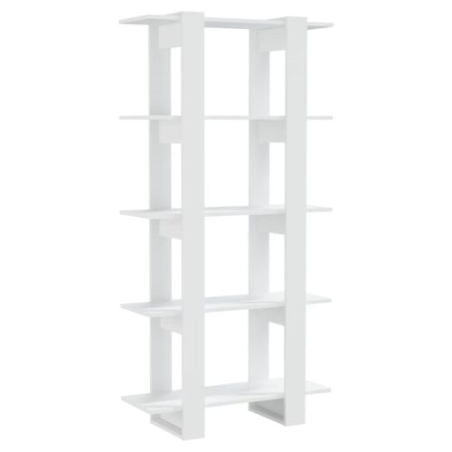 Book Cabinet/Room Divider White 80x30x160cm Engineered Wood - Image 2