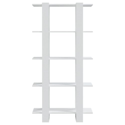 Book Cabinet/Room Divider White 80x30x160cm Engineered Wood - Image 5