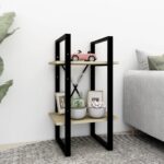 2-Tier Book Cabinet Sonoma Oak 40x30x70cm Engineered Wood