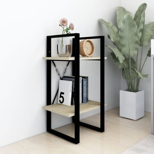 2-Tier Book Cabinet Sonoma Oak 40x30x70cm Engineered Wood - Image 3