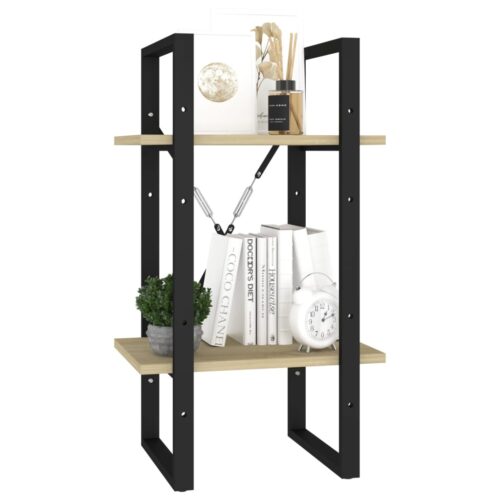 2-Tier Book Cabinet Sonoma Oak 40x30x70cm Engineered Wood - Image 4