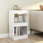 Book Cabinet/Room Divider High Gloss White 40x30x72cm