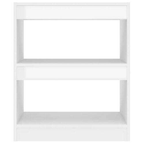 Book Cabinet/Room Divider High Gloss White 60x30x72cm - Image 5