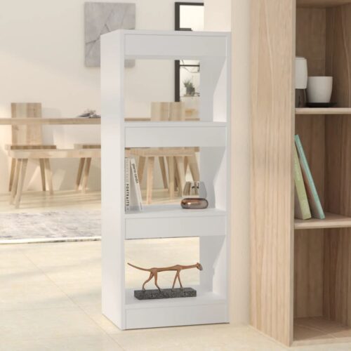 Book Cabinet/Room Divider White 40x30x103cm Engineered Wood
