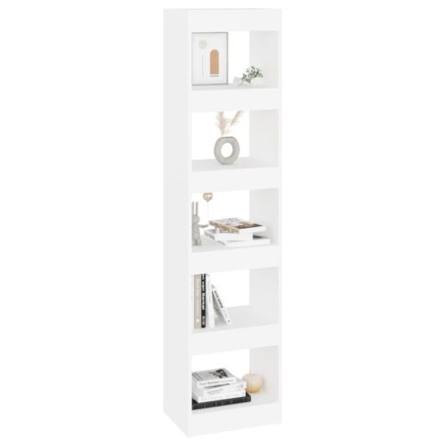 Book Cabinet/Room Divider White 40x30x166cm - Image 5