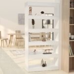 Book Cabinet/Room Divider White 80x30x166cm Engineered Wood
