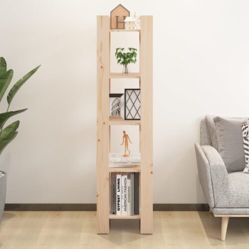 Book Cabinet/Room Divider 41x35x160cm Solid Wood Pine - Image 3