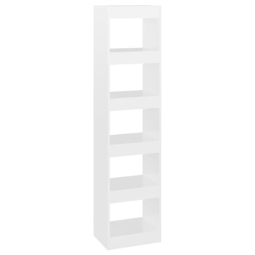 Book Cabinet/Room Divider High Gloss White 40x30x166cm - Image 2