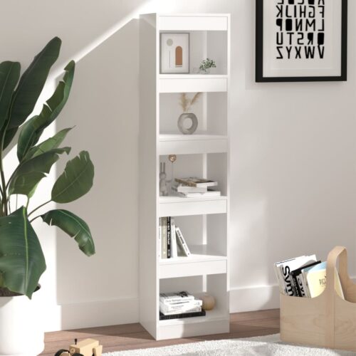 Book Cabinet/Room Divider High Gloss White 40x30x166cm - Image 4