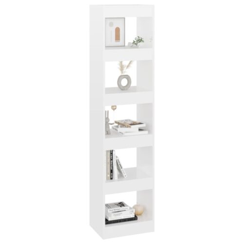 Book Cabinet/Room Divider High Gloss White 40x30x166cm - Image 5