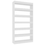 High Gloss Wooden Bookshelf Divider Storage Display Shelf Cabinet Rack White