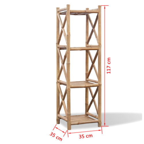 4-Tier Square Bamboo Shelf - Image 5