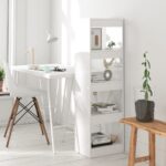 Book Cabinet/Room Divider High Gloss White 40x30x135cm