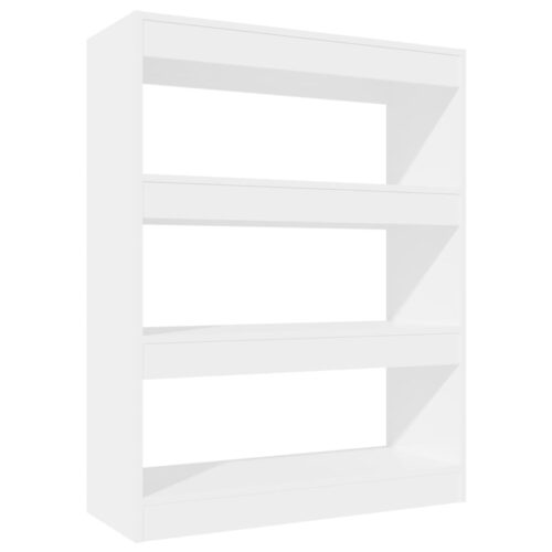 Book Cabinet/Room Divider High Gloss White 80x30x103cm Engineered wood - Image 2