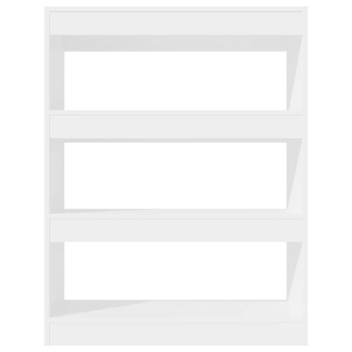 Book Cabinet/Room Divider High Gloss White 80x30x103cm Engineered wood - Image 3