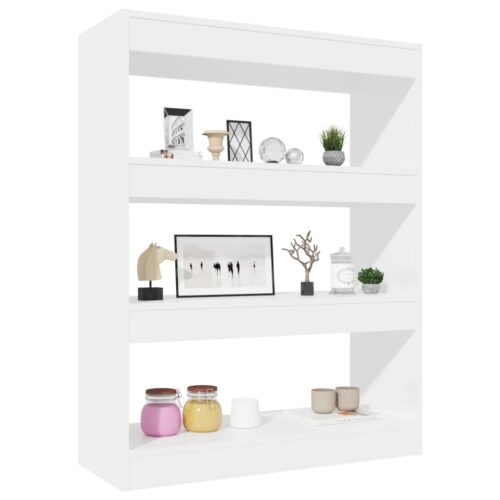 Book Cabinet/Room Divider High Gloss White 80x30x103cm Engineered wood - Image 5